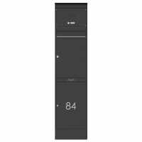 Mailbox stele BASIC Plus 864X with parcel box 550x370 & bell box - RAL of your choice