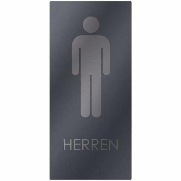 Stainless steel sign Elegance 424a 140x305 - RAL of your choice - toilet men