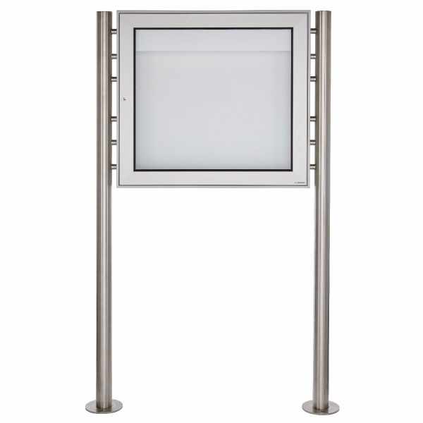 Free standing showcase BASIC 389 ST-R - 710x660 - stainless steel stand elements