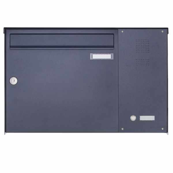1er surface mailbox BASIC Plus 382X AP with bell box on the side - RAL to choice