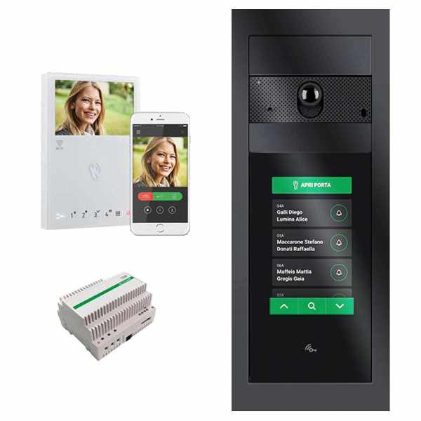 Interphone-portier vidéo Ultra Touch UP - mono et multi-famille - RAL au choix - conforme EU