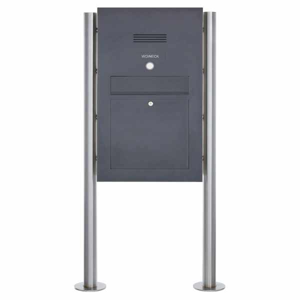 Stainless steel mailbox free-standing designer model Big ST-R- Clean Edition- RAL of your choice- individually