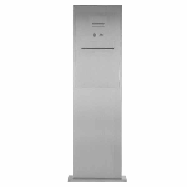 Stainless steel letterbox column Designer BIG - Stele Tower - removal at the back - INDIVIDUAL