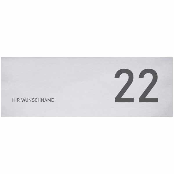 Mailbox cover AVANTGARDE for BASIC 862B - self-adhesive - 400x140 - polished stainless steel