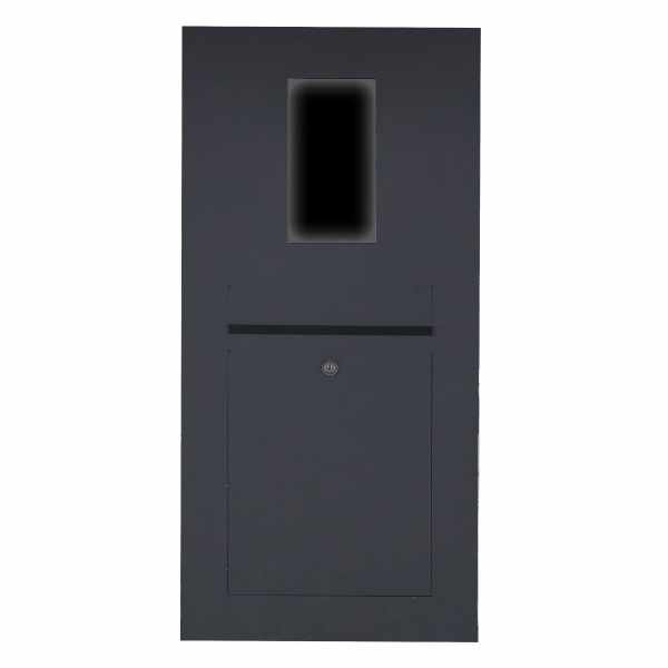 Stainless steel mailbox designer - RAL at choice - GIRA System 106 - 2-compartment prepared
