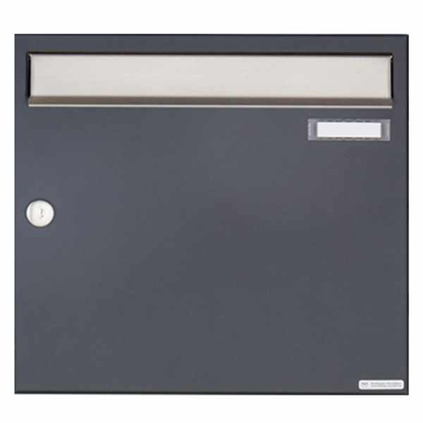 Aufputz Briefkasten Design BASIC 382A AP - Edelstahl-RAL 7016 anthrazitgrau