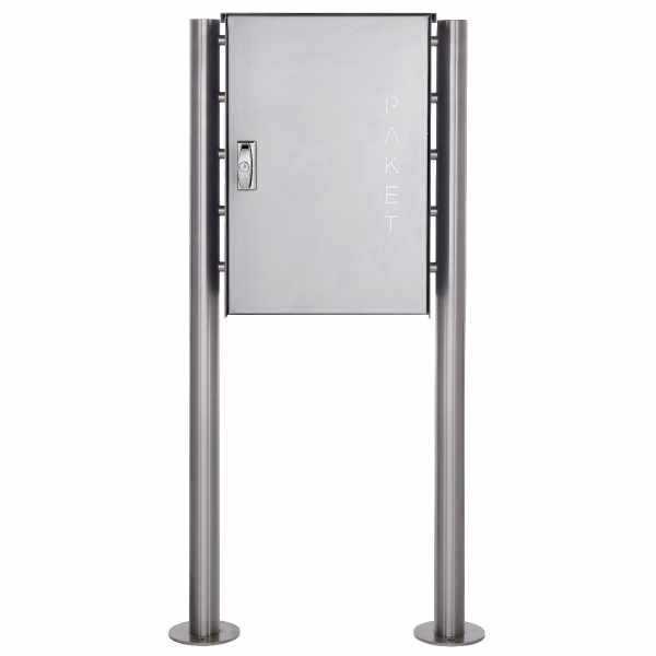 Stainless steel parcel box freestanding BASIC 863 ST-R - parcel compartment 550x370