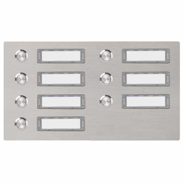 Stainless steel bell plate 300x155 BASIC 422 with nameplate - 7 parties