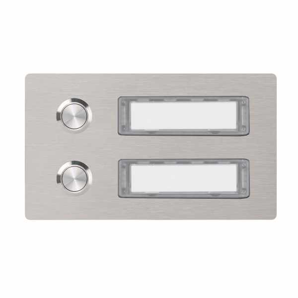 Stainless steel bell plate 150x85 BASIC 422 with nameplate - 2 parties