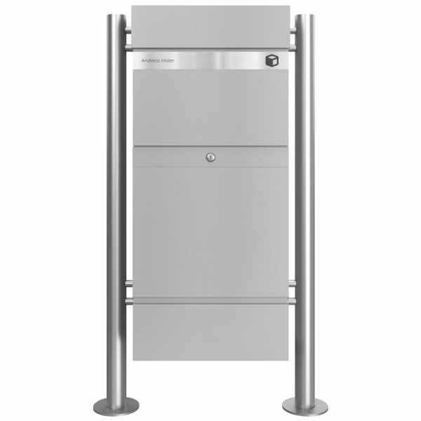 Parcel mailbox free-standing KLEIST Edition ST-R - Design Elegance 2 - RAL 9007 gray aluminum