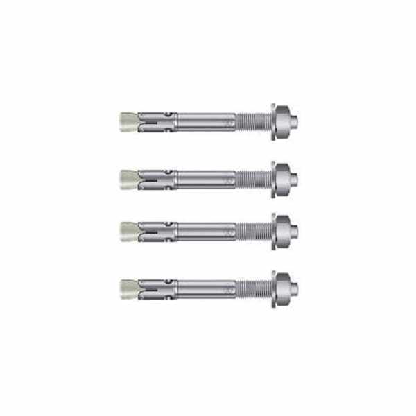 4-part set stainless steel V4A bolt anchor BZ plus A4, M12, total length 125mm
