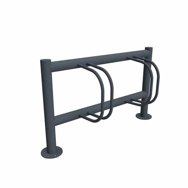 Bicycle stand ACHIM - stainless steel powder coated in RAL color - one-sided wheel adjustment