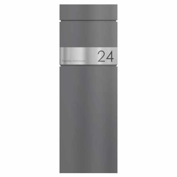 free-standing letterbox LESSING Edition - Design Elegance 1 - DB 703 micaceous iron ore