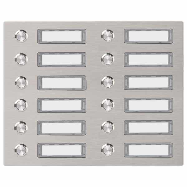 Stainless steel bell plate 300x225 BASIC 422 with nameplate - 12 parties