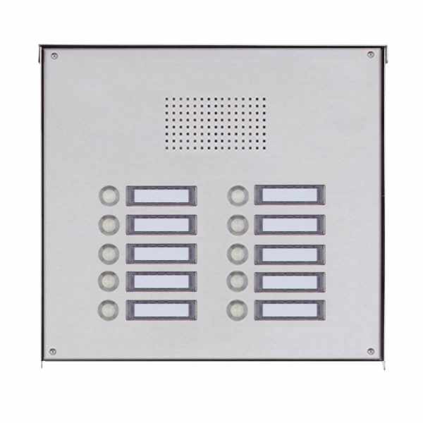 Stainless steel surface mounted bell Design BASIC Plus 382XA AP for apartment buildings