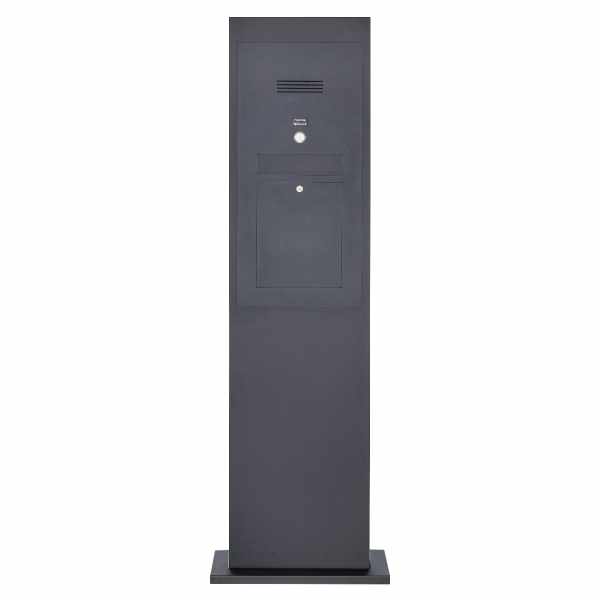 Stainless steel mailbox column Designer Model - Stele Tower - RAL of your choice - INDIVIDUAL