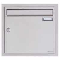 Stainless steel flush-mounted mailbox BASIC Plus 382XU UP - polished stainless steel