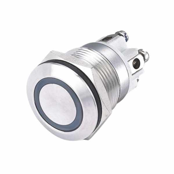 Stainless steel bell push button BASIC type 4 with LED ring lighting