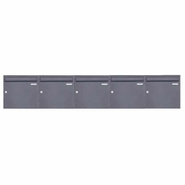 5-compartment 1x5 surface mailbox design BASIC 382A AP - DB703 micaceous iron ore