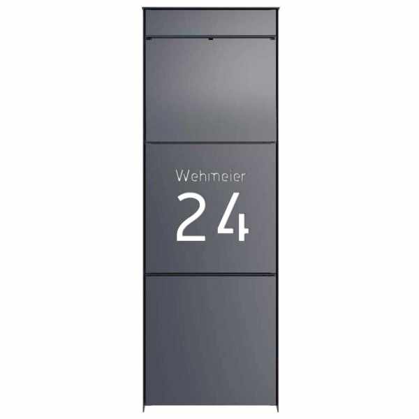 Design letterbox pedestal GOETHE 1200 - RAL of your choice