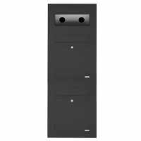 2-compartment Stainless steel mailbox Designer BIG - RAL at choice - GIRA System 106 - 3-compartment prepared