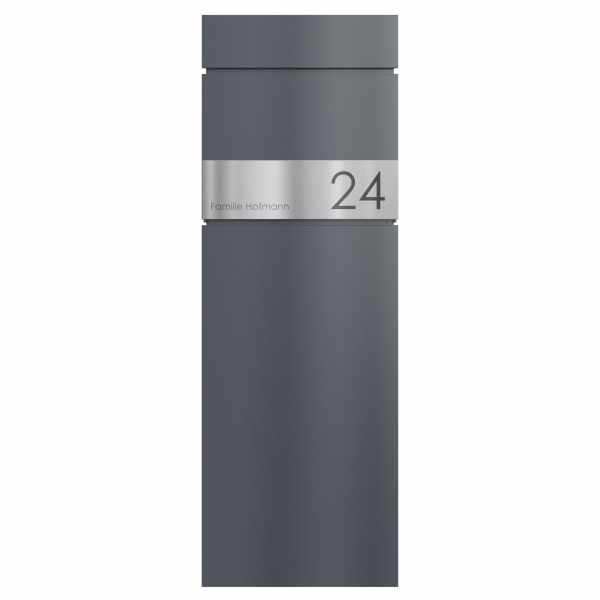 free-standing letterbox LESSING Edition - Design Elegance 1 - RAL 7016 anthracite gray