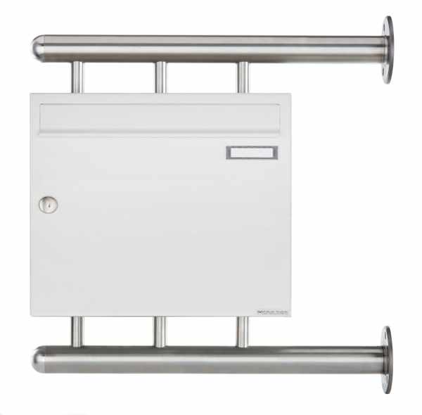 BASIC 810 W letterbox for side wall mounting - RAL 9016 traffic white