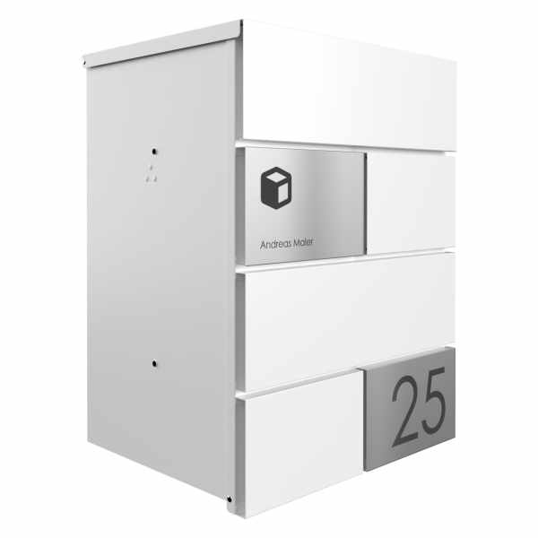 Surface-mounted parcel box KANT Edition - Design Elegance 3 - RAL 9016 traffic white
