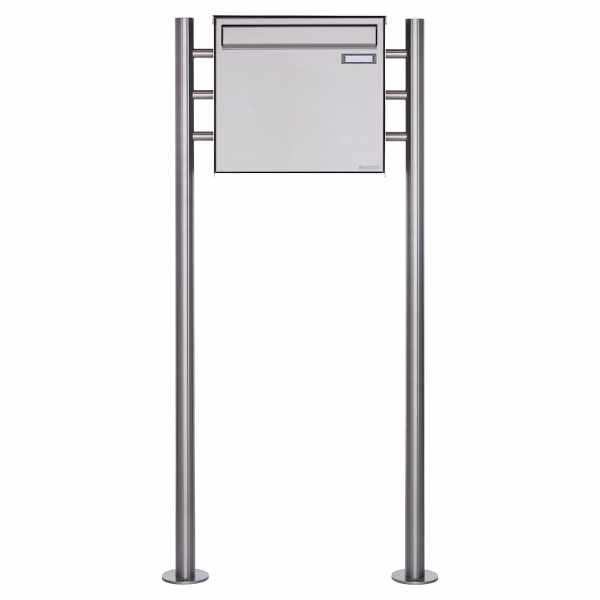 Fence mailbox freestanding Design BASIC Plus 381XZ ST-R - polished stainless steel