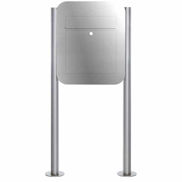 Stainless steel mailbox free-standing DESIGNER Organic BIG ST-R