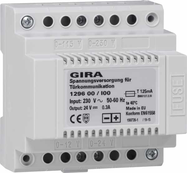 GIRA power supply for door communication DC 24 V 300 MA Reg 129600