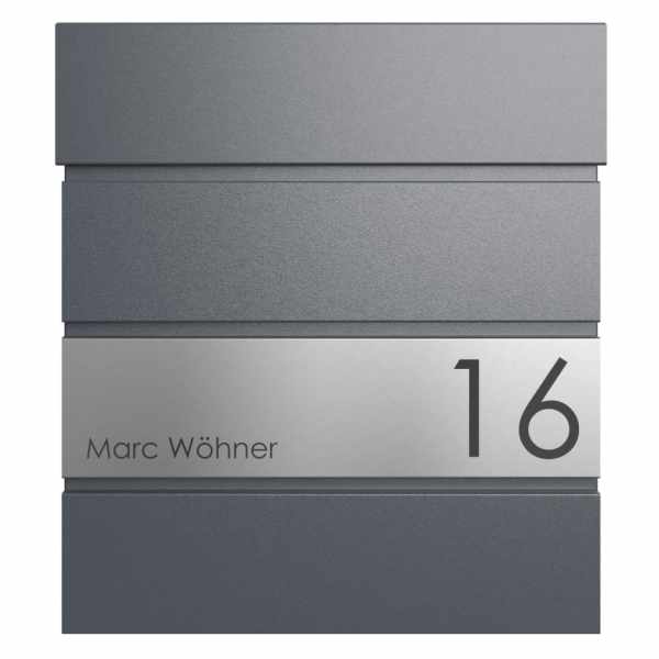 Boîte aux lettres KANT Edition - Design Elegance 1 - RAL 7016 gris