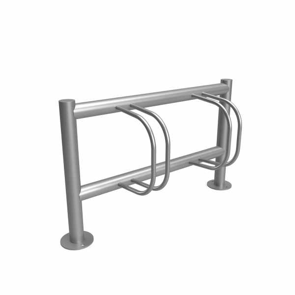 Bicycle stand ACHIM - stainless steel V2A polished - one-sided wheel adjustment