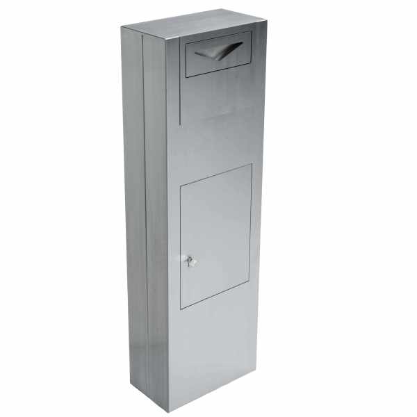 Safety free-standing letterbox with sluice technology type 170 - ground stainless steel