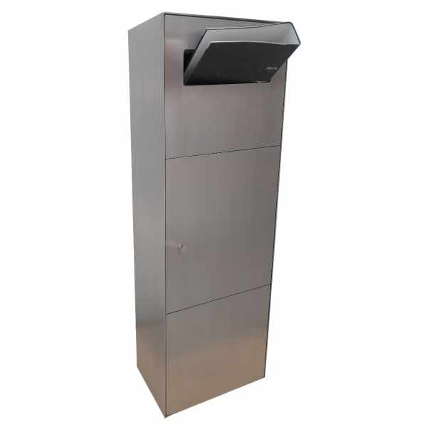 Security free-standing letterbox - pillar - A4 folder mailbox type 190 - stainless steel polished