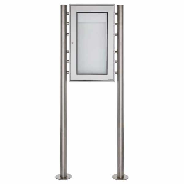 Free standing showcase BASIC 389 ST-R - 355x660 - stainless steel stand elements