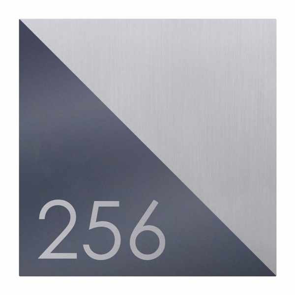 Stainless steel house number sign 424AE4 400x400 - Elegance IV - RAL of your choice