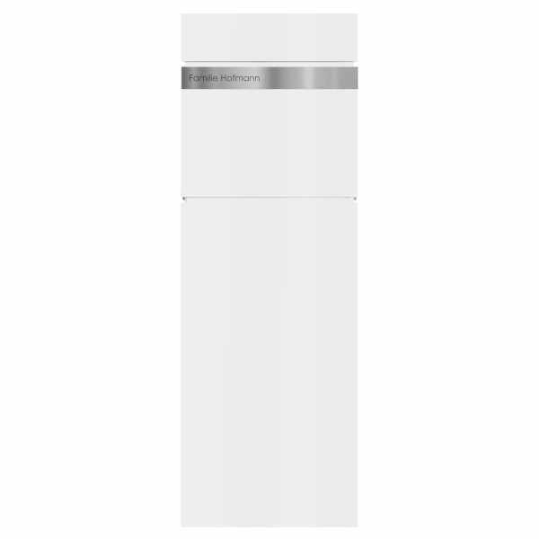 free-standing letterbox LESSING Edition - Design Elegance 2 - RAL 9016 traffic white