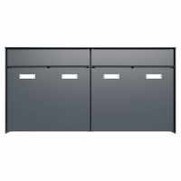 2-compartment 2x1 design surface mailbox GOETHE AP - RAL of your choice