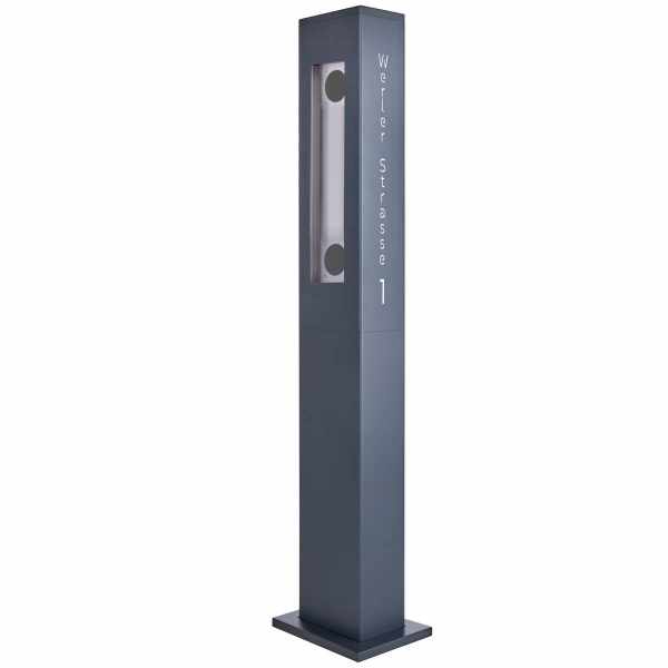 Stainless steel doorbell Designer EDGE - RAL at choice - GIRA System 106 - 5-fach prepared