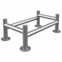 Impact protection 672 ST-R - suitable for columns & pedestals - stainless steel V2A polished