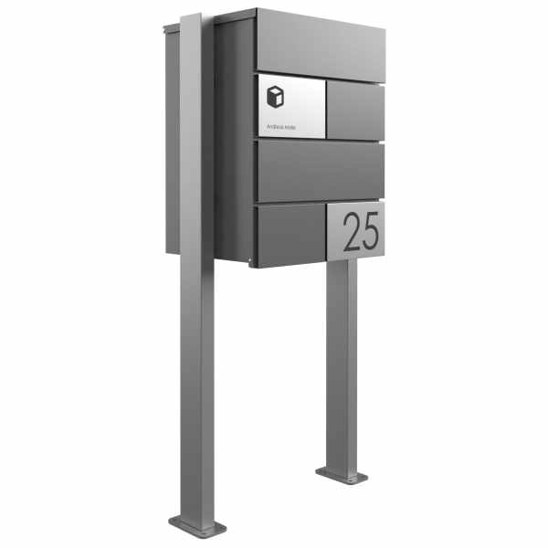 Freestanding parcel box KANT Edition ST-Q - Design Elegance 3 - DB 703 micaceous iron ore