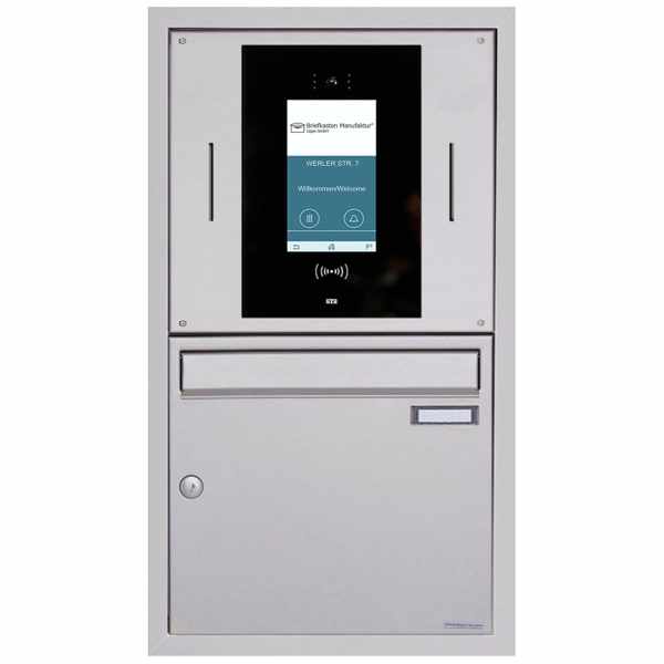 Flush-mounted mailbox BASIC Plus 382XU UP - polished stainless steel - STR Digital door station