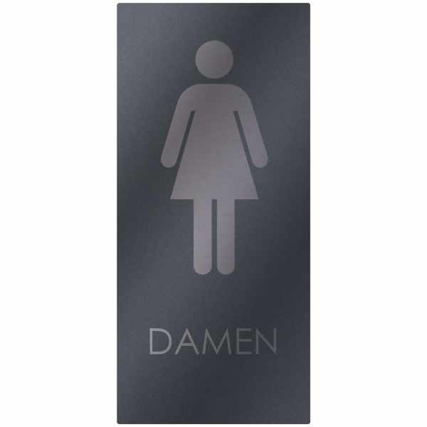 Stainless steel sign Elegance 424a 140x305 - RAL of your choice - toilet women