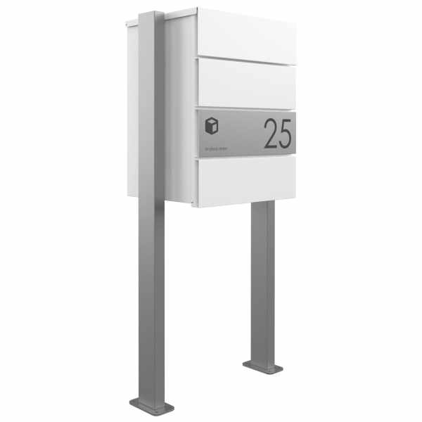 Freestanding parcel box KANT Edition ST-Q - Design Elegance 1 - RAL 9016 traffic white