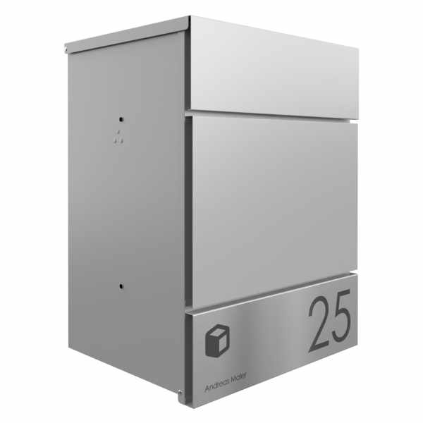 Cassetta per pacchi a muro KANT Edition - Design Elegance 4 - alluminio grigio RAL 9007