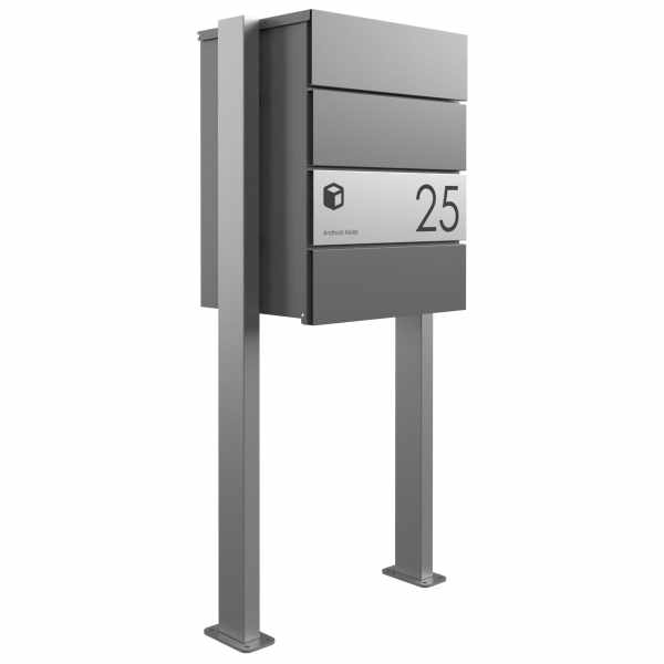 Freestanding parcel box KANT Edition ST-Q - Design Elegance 1 - DB 703 micaceous iron ore