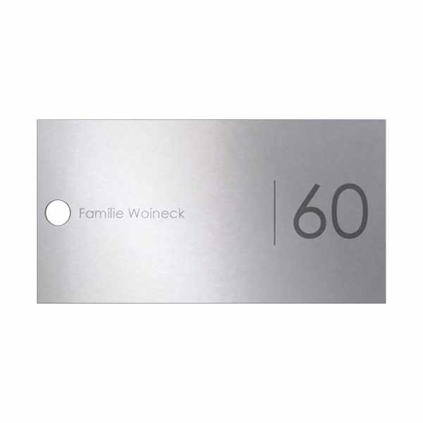 Mailbox cover AVANTGARDE for BASIC 355x330 - self-adhesive - 345x182 - polished stainless steel