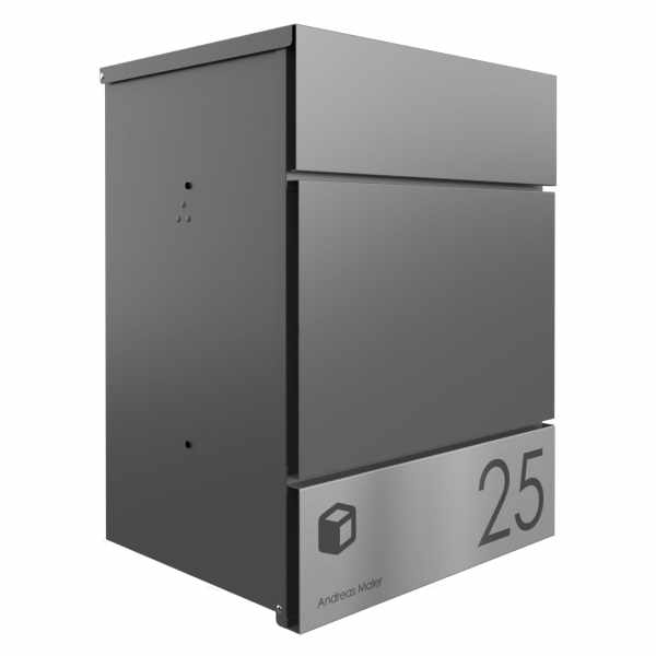Cassetta per pacchi a superficie KANT Edition - Design Elegance 4 - DB 703 minerale di ferro micaceo