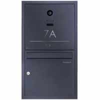 Stainless steel flush-mounted mailbox BASIC Plus 382XU Elegance with camera DoorBird D1100E - RAL of your choice